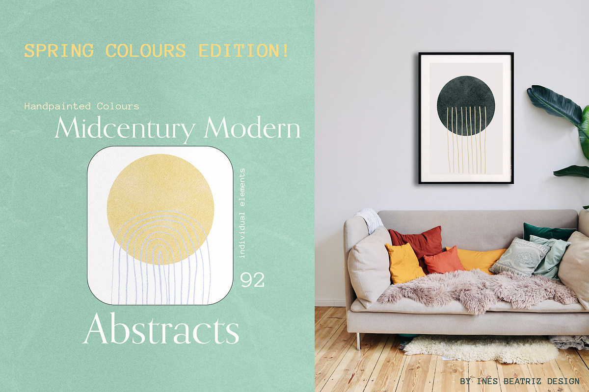 Midcentury Modern Colorful Abstracts, an Illustration by Ines Beatriz (Photo 1 of 10)