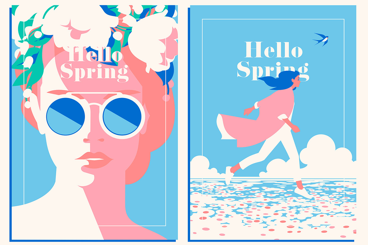 8 Spring Posters & Sale Banners, a Decorative Illustration by Alexander Baidin (Photo 2 of 7)