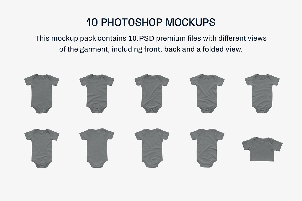 Bella Canvas 100B OnePiece Mockups, a Shirt Mockup by GraphicHero (Photo 2 of 9)