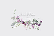 Watercolor Wildflower Clipart Set, an Illustration by Patishop Art (Thumbnail 6 of 23)