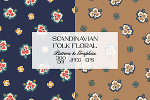 Scandinavian Folk Floral Bundle