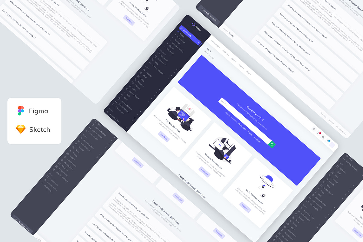 FAQs Admin Dashboard Template UI Kit, an UI Kit Template by Betush