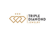 Triple Diamond Jewelry Logo, a Branding & Logo Template by Mauro Bertolino (Thumbnail 2 of 3)