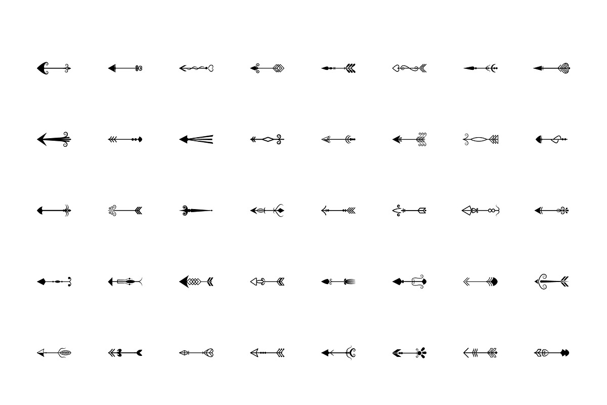 Decorative Arrows Illustration Set
