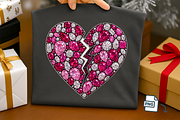 Faux Rhinestone Broken Heart PNG, an Object Illustration by Craftsbeefy (Thumbnail 4 of 6)