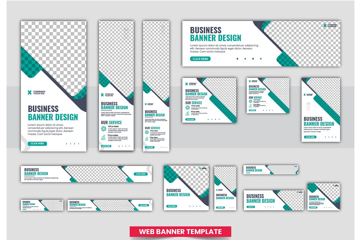 Web banner template, a Templates & Theme by Pavel_design