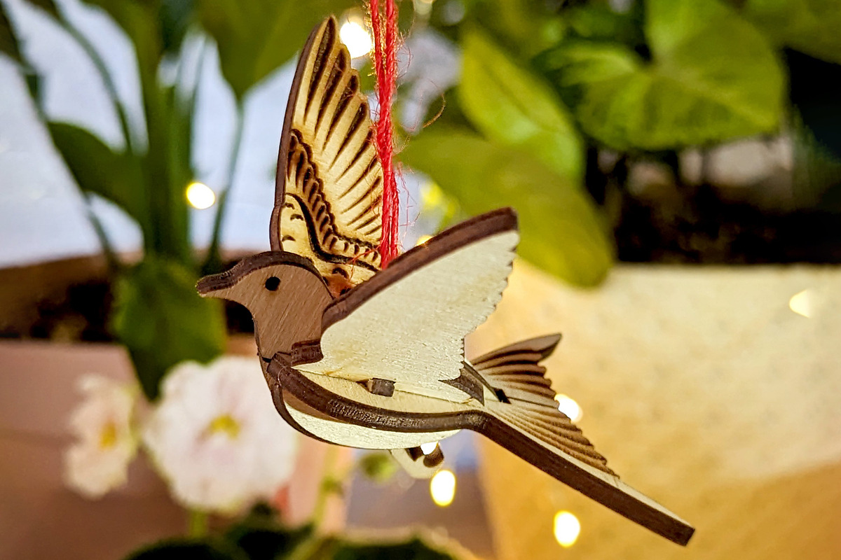 Set of 5 Bird Ornaments - Laser Cut, an Object Graphic by VectorPainter (Photo 10 of 21)
