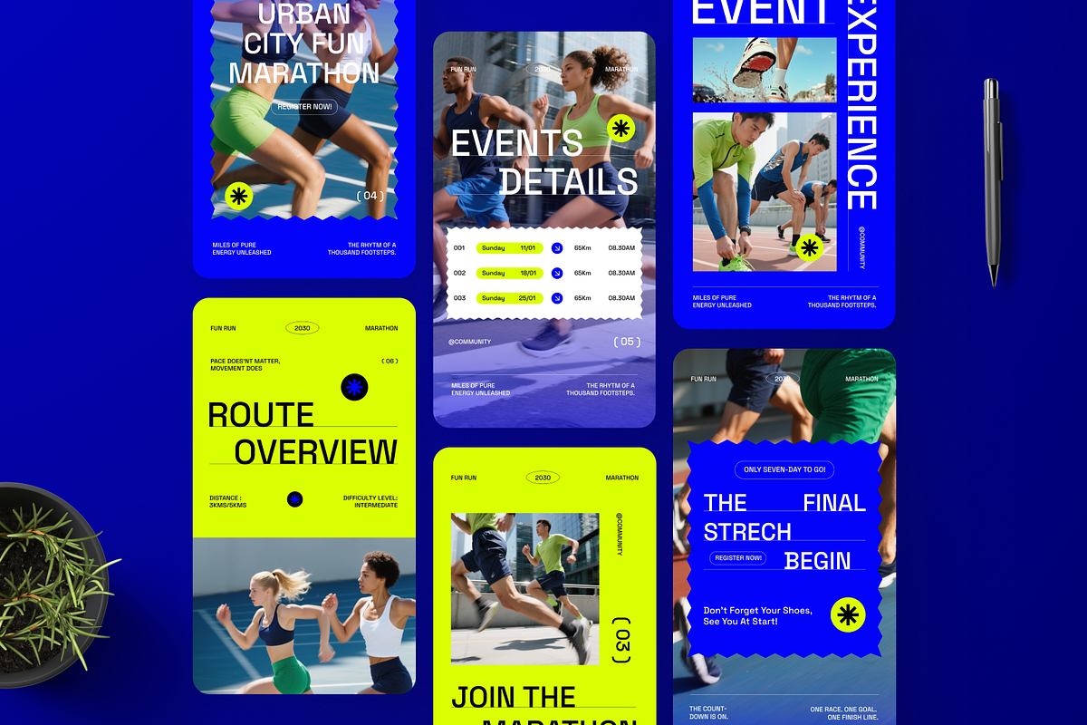 Fun Run & Marathon Instagram Story, a Social Media Template by Annora Studio (Photo 3 of 6)