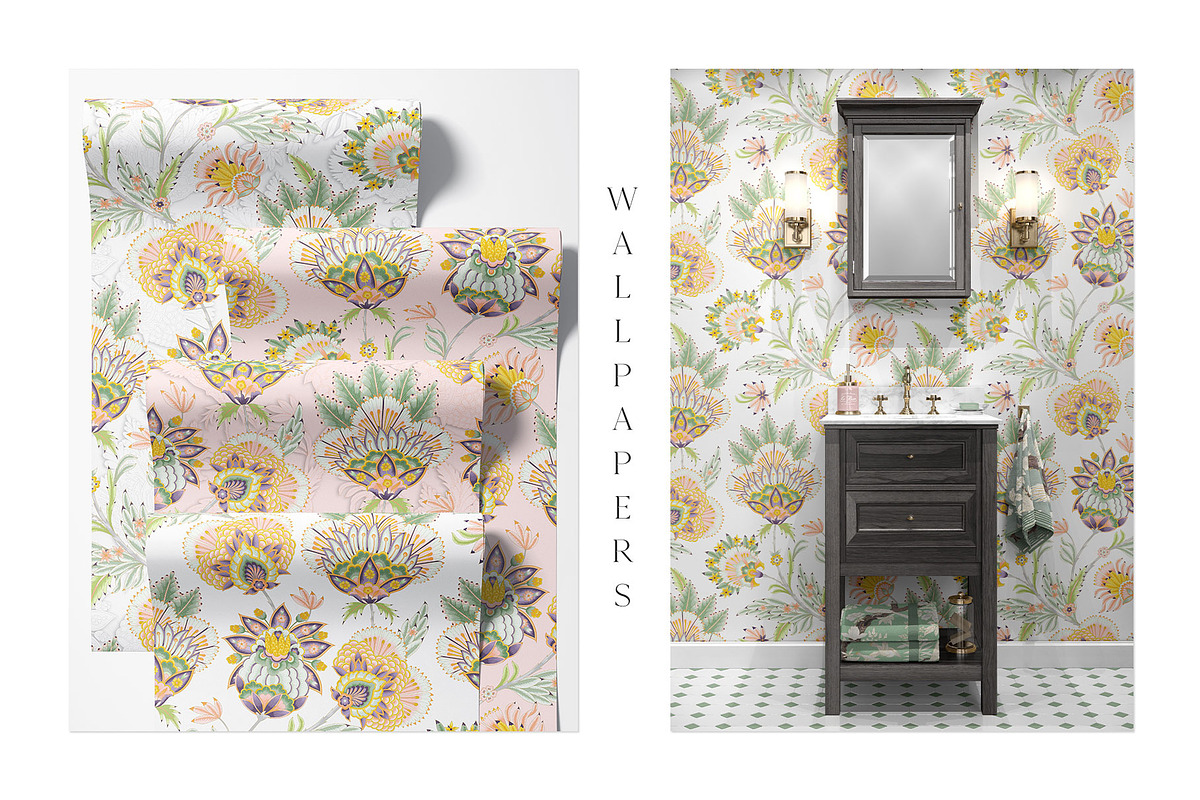 Royal Chintz Garden - Luxury Prints!, a Pattern Graphic by Pink Linen (Photo 10 of 15)