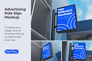 Advertising Pole Sign Mockup, an Advertising Mockup by Partikusi Design (Thumbnail 1 of 4)