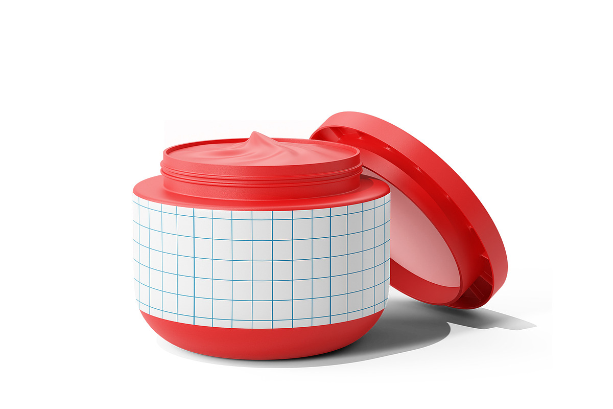 Cosmetic Cream Jar Mockup Vol.1, a Packaging Mockup by Akebareee (Photo 3 of 6)