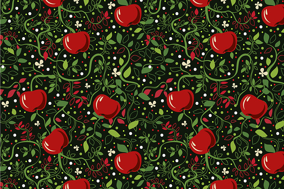 Seamless Pattern Apples