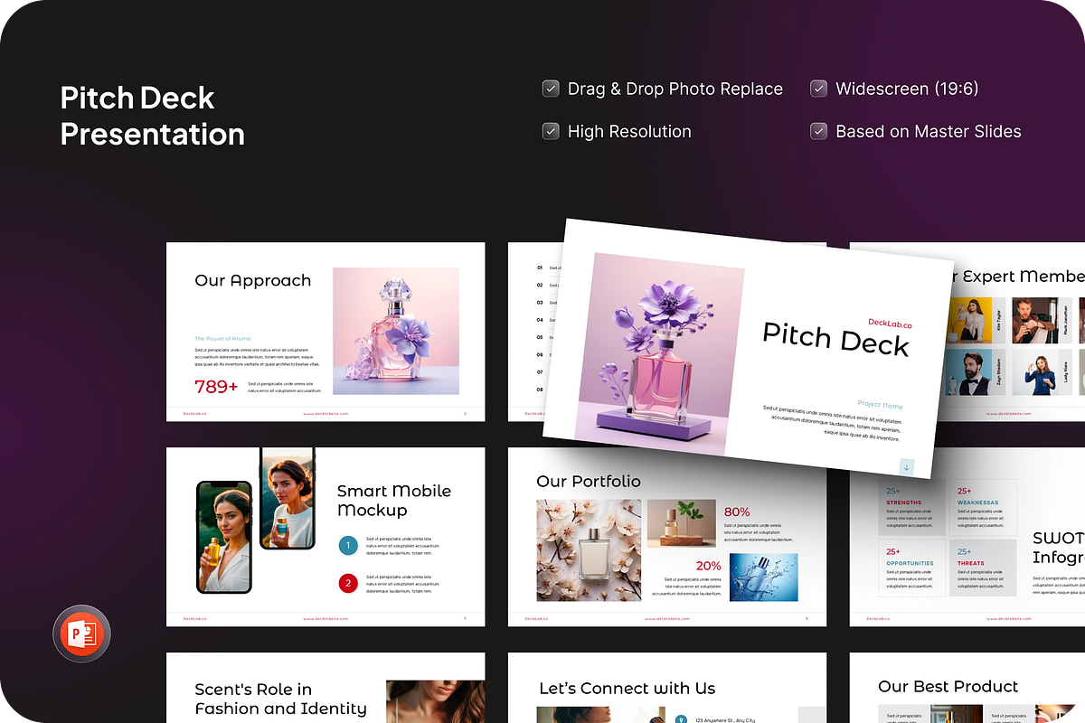 DeckLab.co - Pitch Deck PowerPoint, a Presentation Template by SquidPixey (Photo 1 of 7)