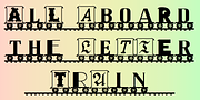 LetterTrain, a Symbol Font by Ingrimayne Type (Thumbnail 1 of 5)