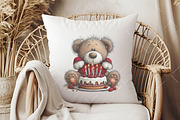 Whimsical Birthday Teddy Bear Clipar, an Illustration by OK Design (Thumbnail 6 of 6)