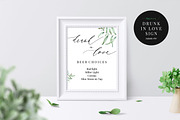 Drunk in Love Sign Template, Aurora, an Invitation Template by Alice Bluefox (Thumbnail 1 of 7)