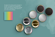 Isolated pin button mockup #1818, a Product Mockup by Make Beautiful Things (Thumbnail 7 of 8)