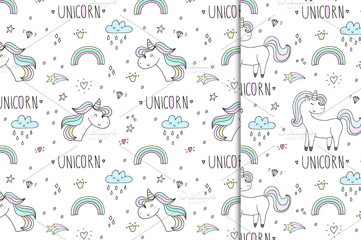 Magic Unicorns collection!, a Background Graphic by Irene_Boiko_ART (Photo 7 of 15)