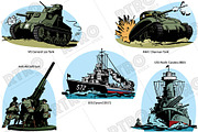 RTRO WWII Vehicles 1, a Transportation Illustration by RTRO Stock (Thumbnail 4 of 5)
