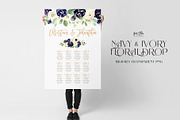 Navy and Ivory with Greenery Flowers, an Illustration by Kim Thoa Designs (Thumbnail 5 of 10)