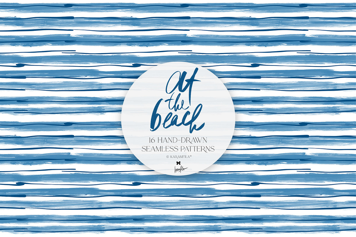 Vintage Beach Nautical Patterns, a Pattern Graphic by KaramfilaS (Photo 7 of 19)