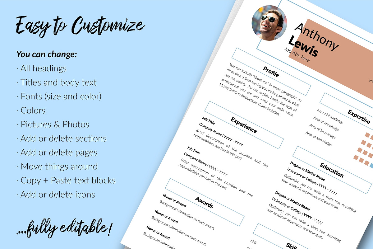 Creative Resume Template - Anthony, a Resume Template by Templates Design Co. (Photo 13 of 17)