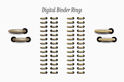Gold Digital Planner Binder Rings, an Object Graphic by 3PointsCreative (Thumbnail 3 of 6)