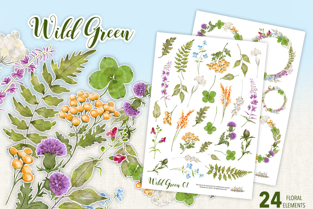 Wild Green Collection, an Illustration by helloPAPER (Photo 2 of 2)
