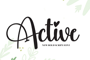 Active | Script Font, a Script Font by Scratchones (Thumbnail 1 of 8)