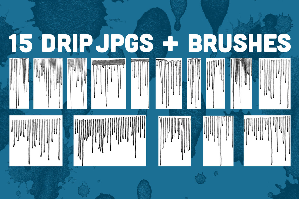 Drips & Splatters Brush Pack preview 3