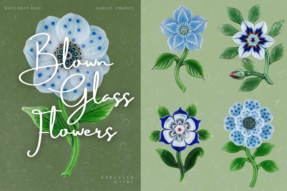 Blown Glass Flowers Collection, an Object Graphic by The Flossy Finch (Photo 13 of 15)