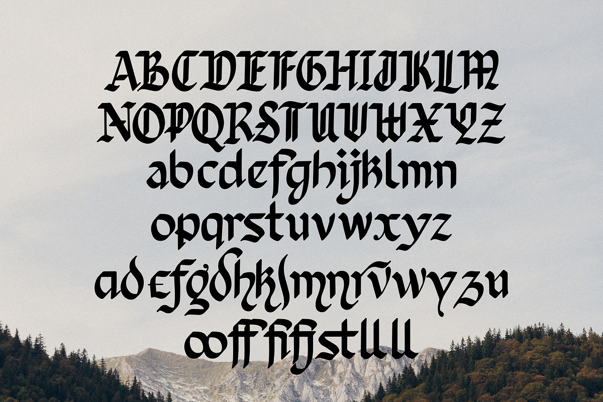 Midsofters - Blackletter Font, a Blackletter Font by AQR Studio (Photo 4 of 9)