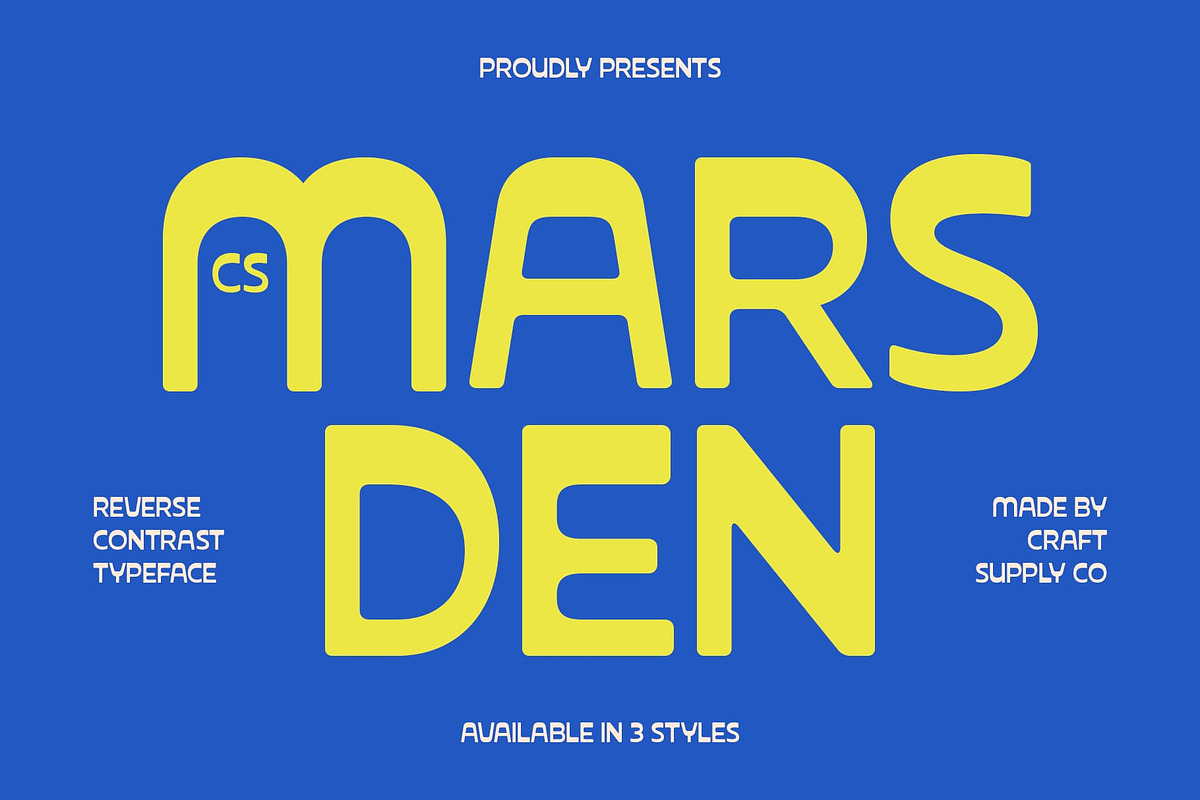 CS Marsden – Reverse Contrast Font, a Sans Serif Font by Craft Supply Co. (Photo 1 of 8)