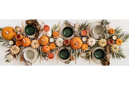 Fall table setting for Thanksgiving, a Food & Drink Photo by Foxys