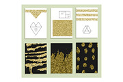 24 invitations with gold texture, a Card Template by Lera Efremova (Thumbnail 5 of 5)