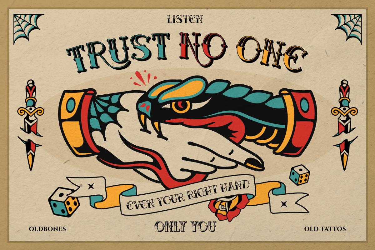 Oldbones, a Serif Font by Burntilldead (Photo 7 of 11)
