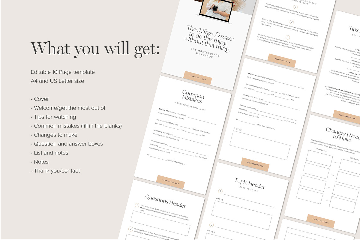 Webinar Masterclass Workbook, a Magazine Template by Tabitha Emma (Photo 4 of 6)