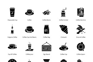 Coffee Shop Unique 150 Icons