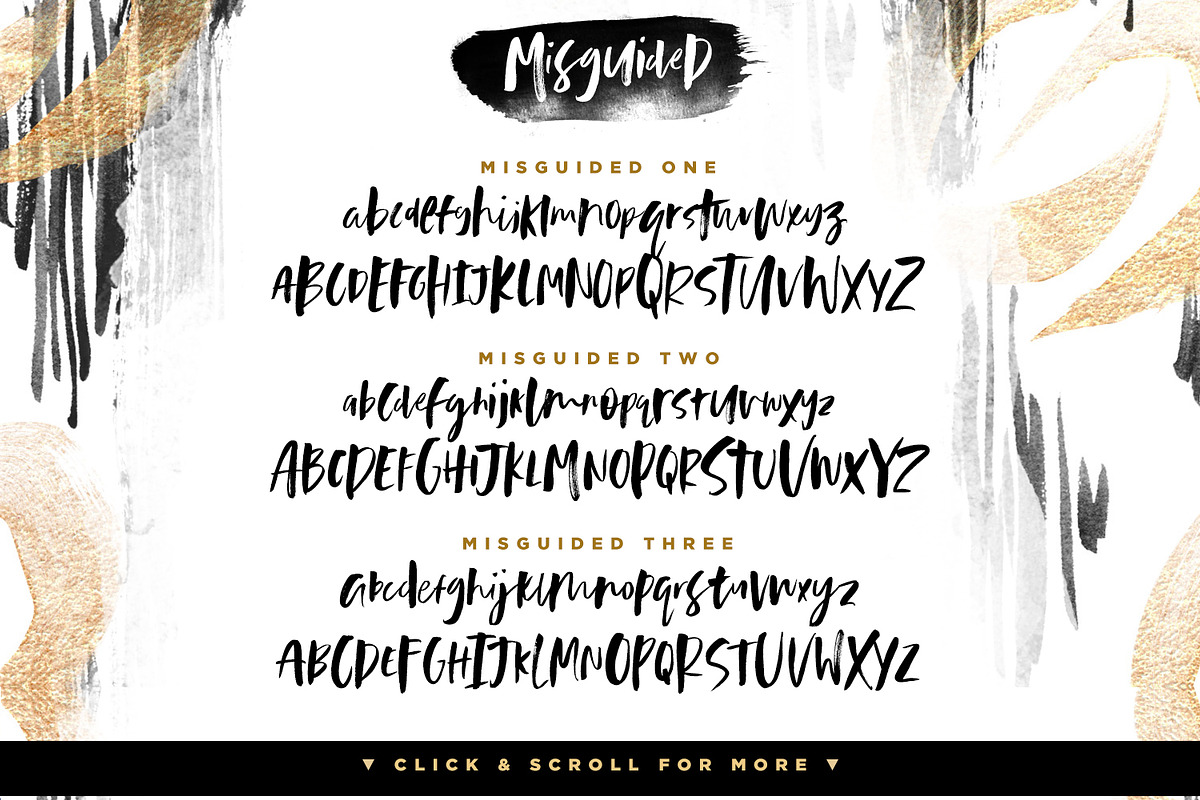 Misguided Brush Font preview 8