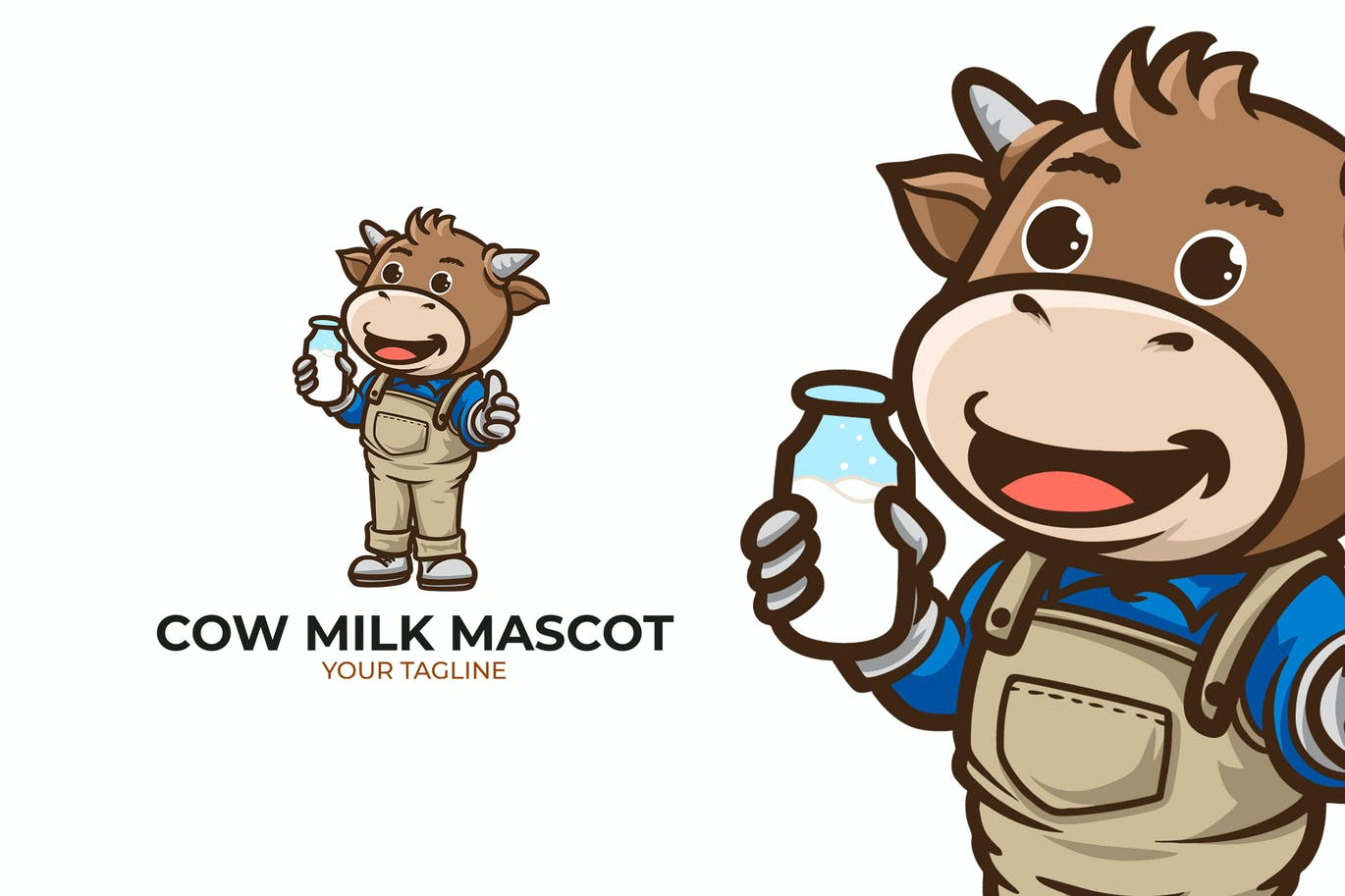 Cow Milk Mascot