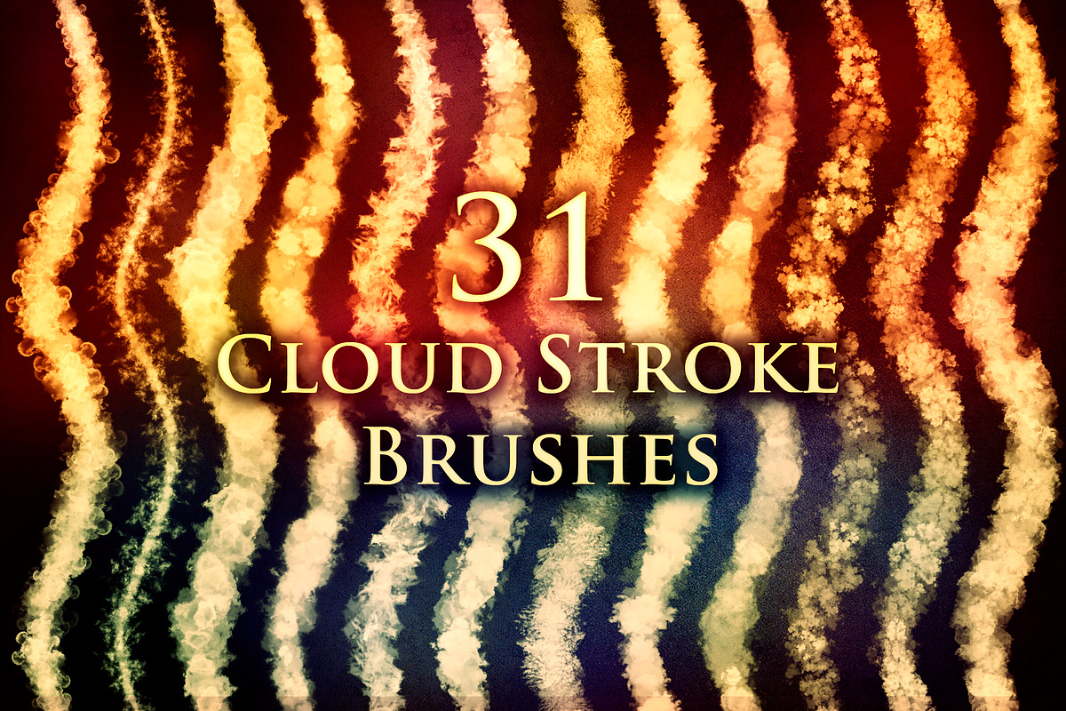 31 Cloud Stroke Brushes, a Brush Add-On by xresch (Photo 1 of 7)