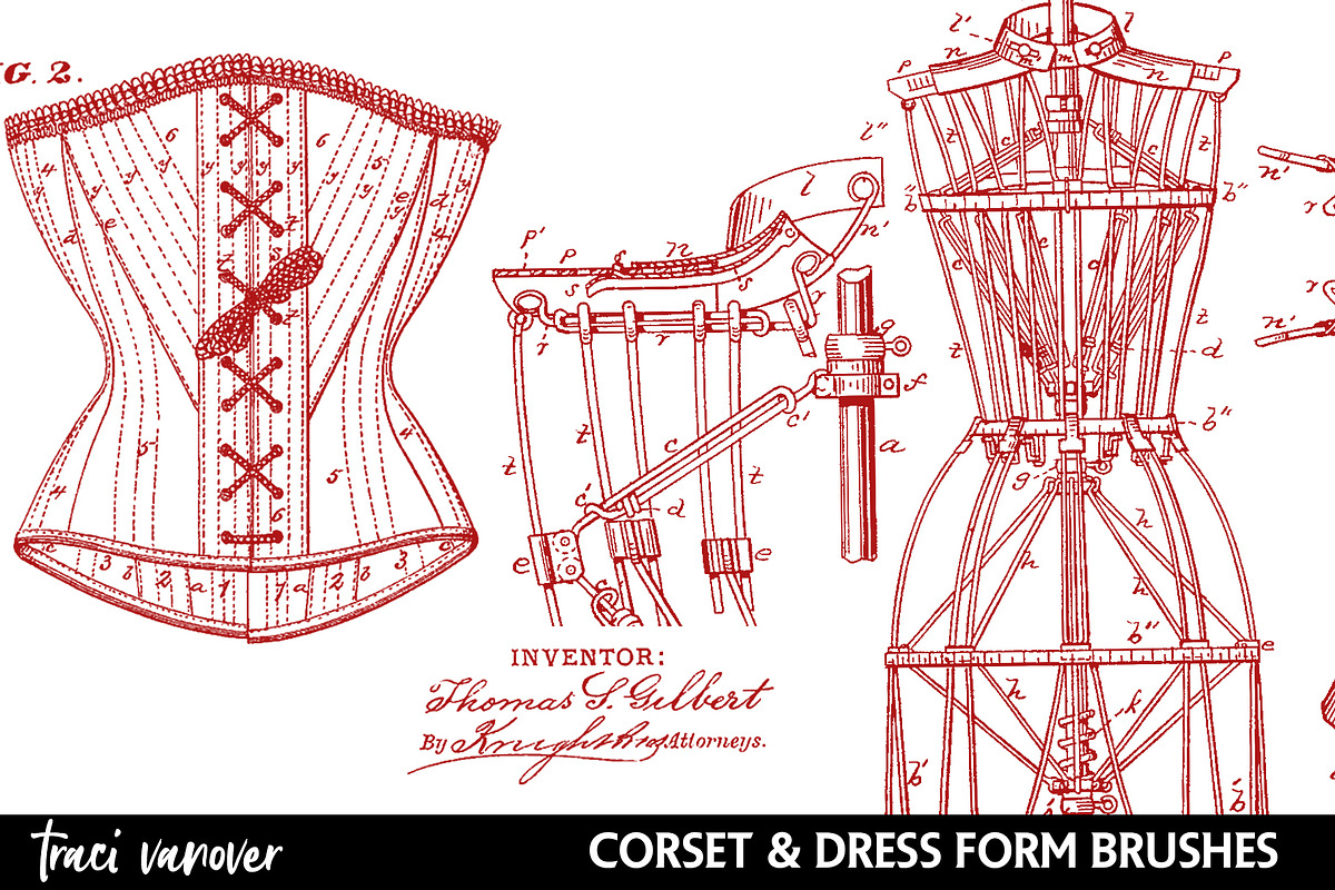 Corset & Dress Form Patent Brushes 2 preview 2