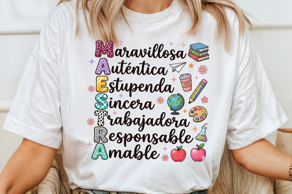 Retro Maestra, First Day of School, a Seasonal Illustration by Sublimation Artist (Photo 4 of 9)