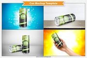 Narrow Can Mockup Template, a Cups & Container Mockup by Plus Media (Thumbnail 1 of 4)