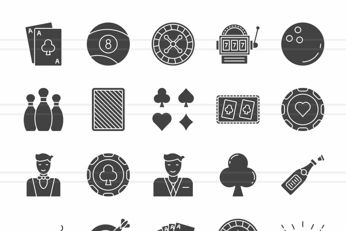Casino Glyph Icons, an Icon by IconBunny (Photo 2 of 2)