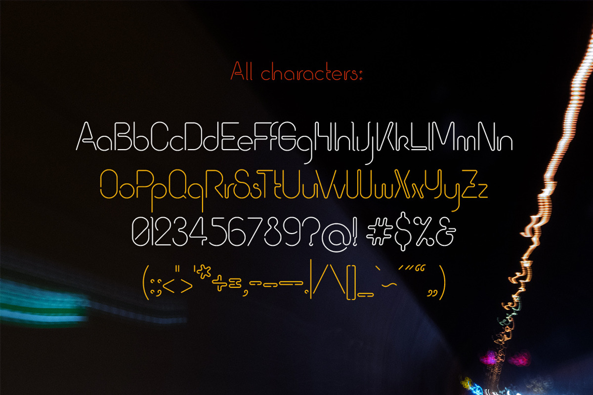 One Thin Line font preview 3
