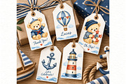 Nautical Teddy Bear Clipart, an Animal Illustration by Villa 11 Estudio (Thumbnail 7 of 10)