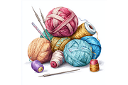 Prompt Knitting Clipart, a Decorative Illustration by Creative design (Thumbnail 6 of 7)
