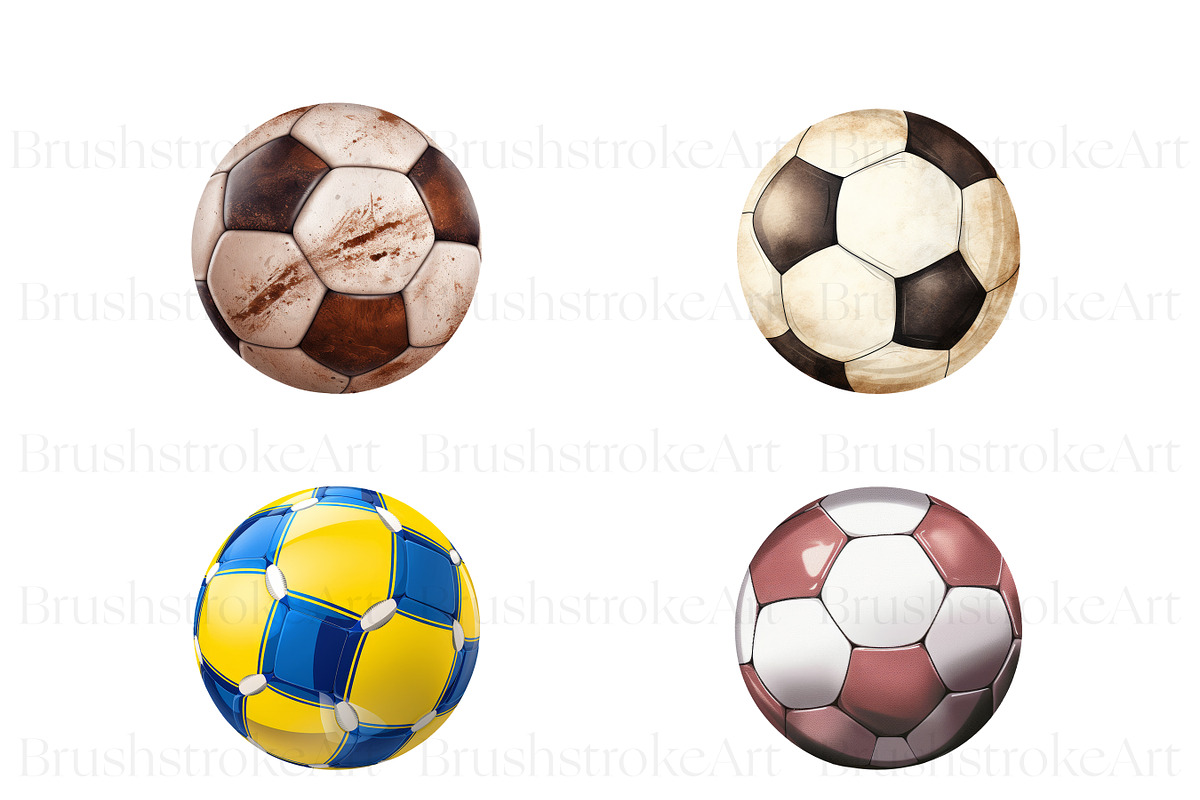 Soccer Ball Clipart, Football Ball, a Sport Illustration by BrushstrokeArtGB (Photo 4 of 9)