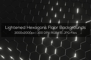 Lightened Hexagons Floor Backgrounds